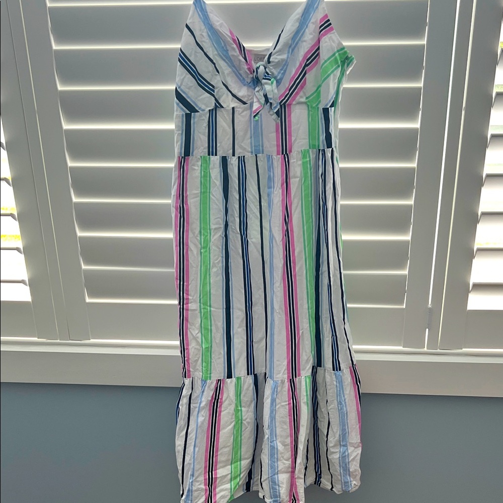 Striped Multicolor Maxi Dress by Loft